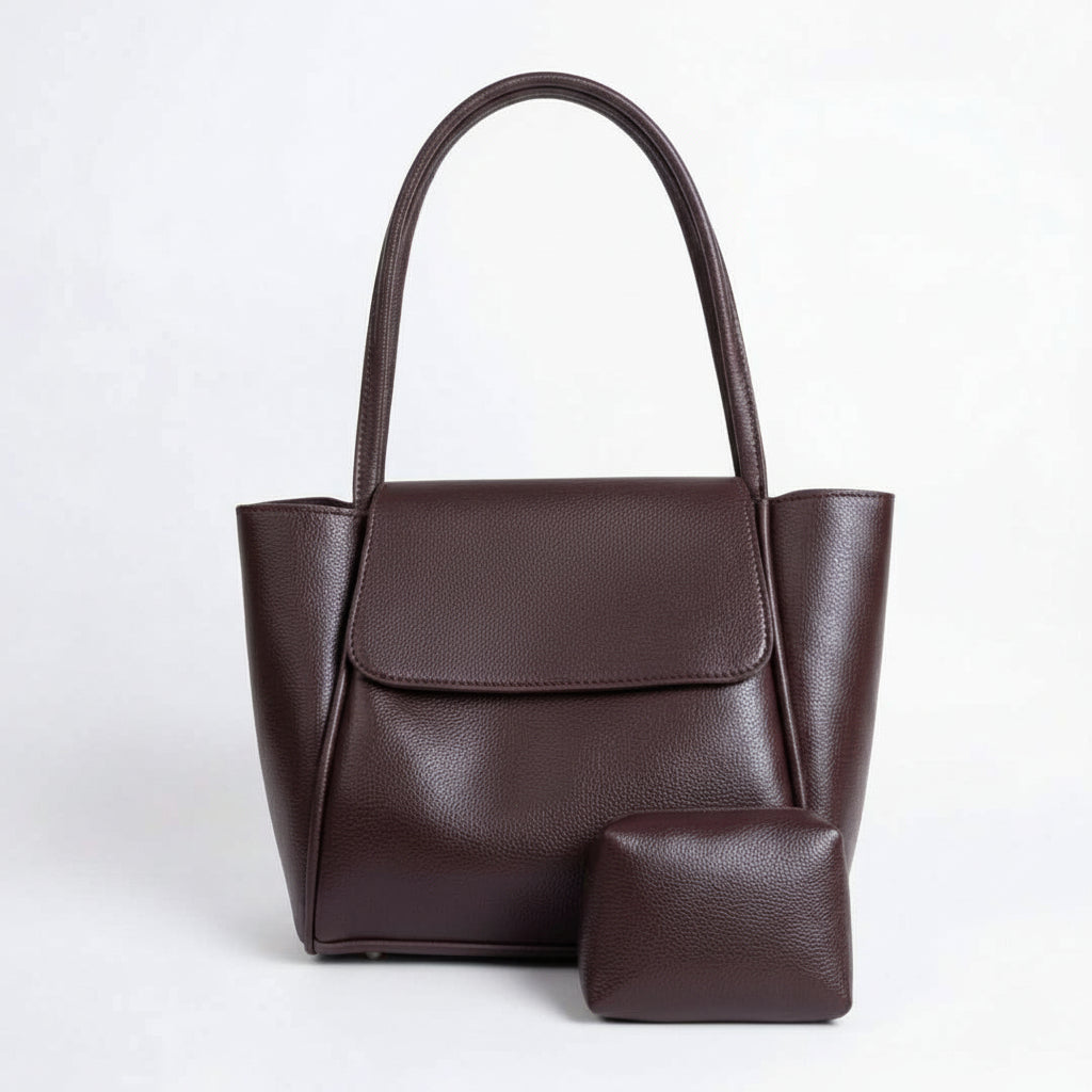 Enshee Jadel Large Tote - Dark Brown