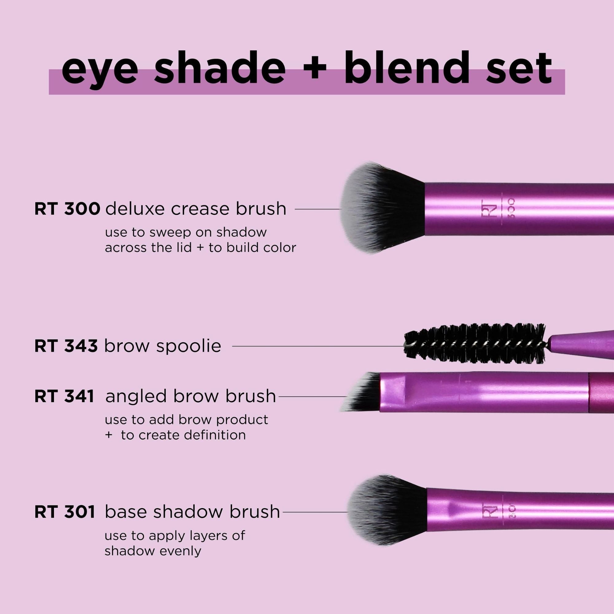 Real Techniques Eye Shade + Blend Makeup Brush Set