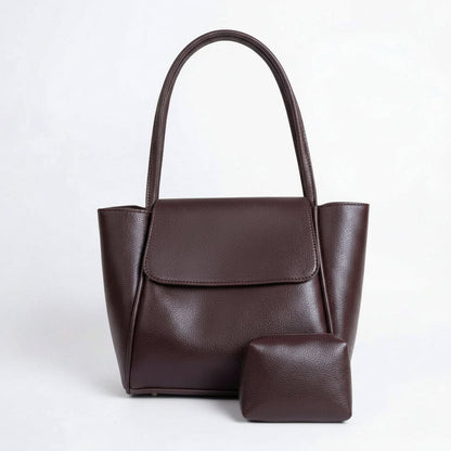 Enshee Jadel Large Tote - Dark Brown