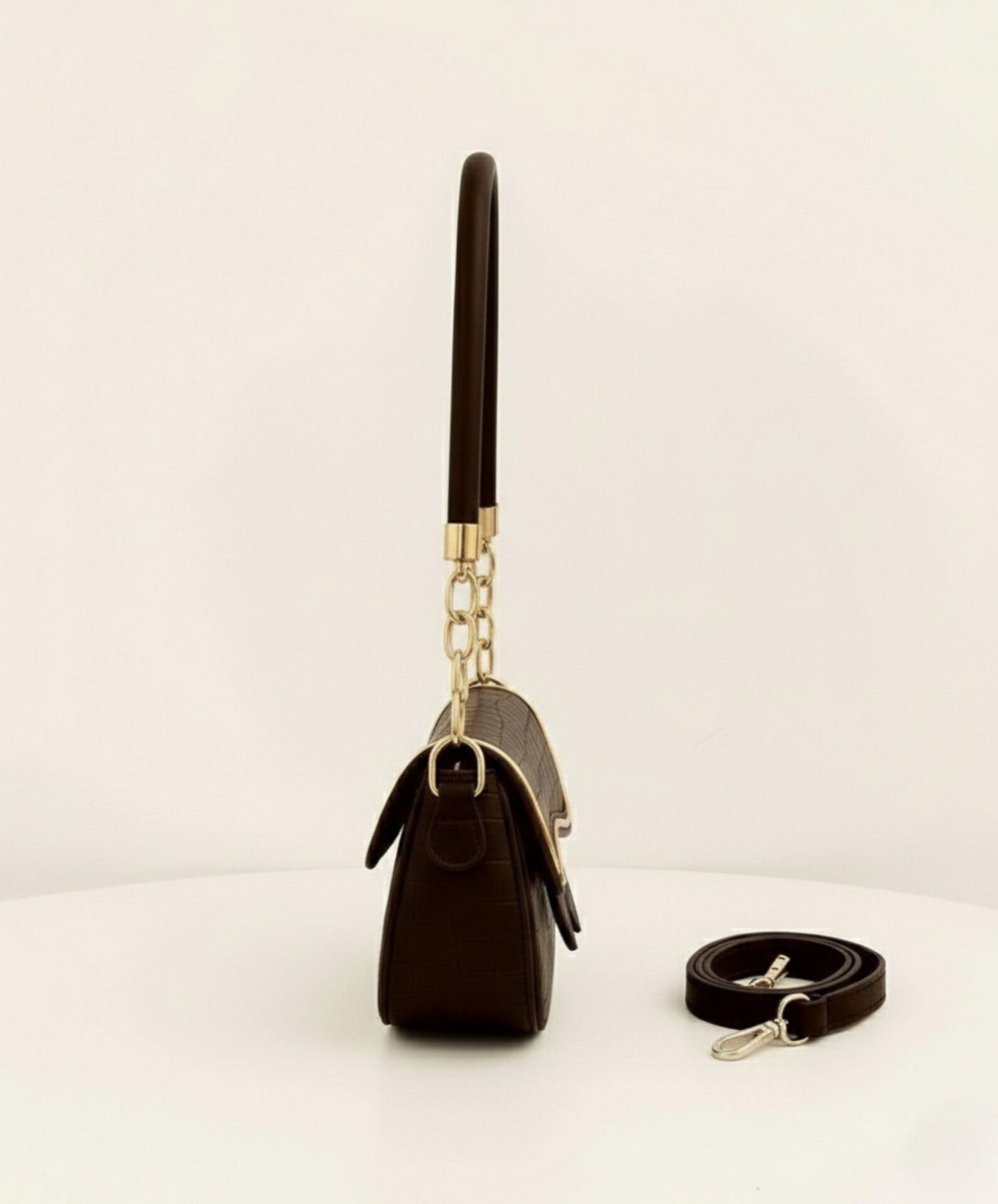 Enshee Aurra Shoulder Bag - Dark Brown