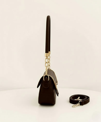 Enshee Aurra Shoulder Bag - Dark Brown